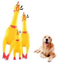 OEM Custom Squeaky Dog Toy TPR Bite Resistant Chew Squeaky Pet Rubber Chicken Dog Toy